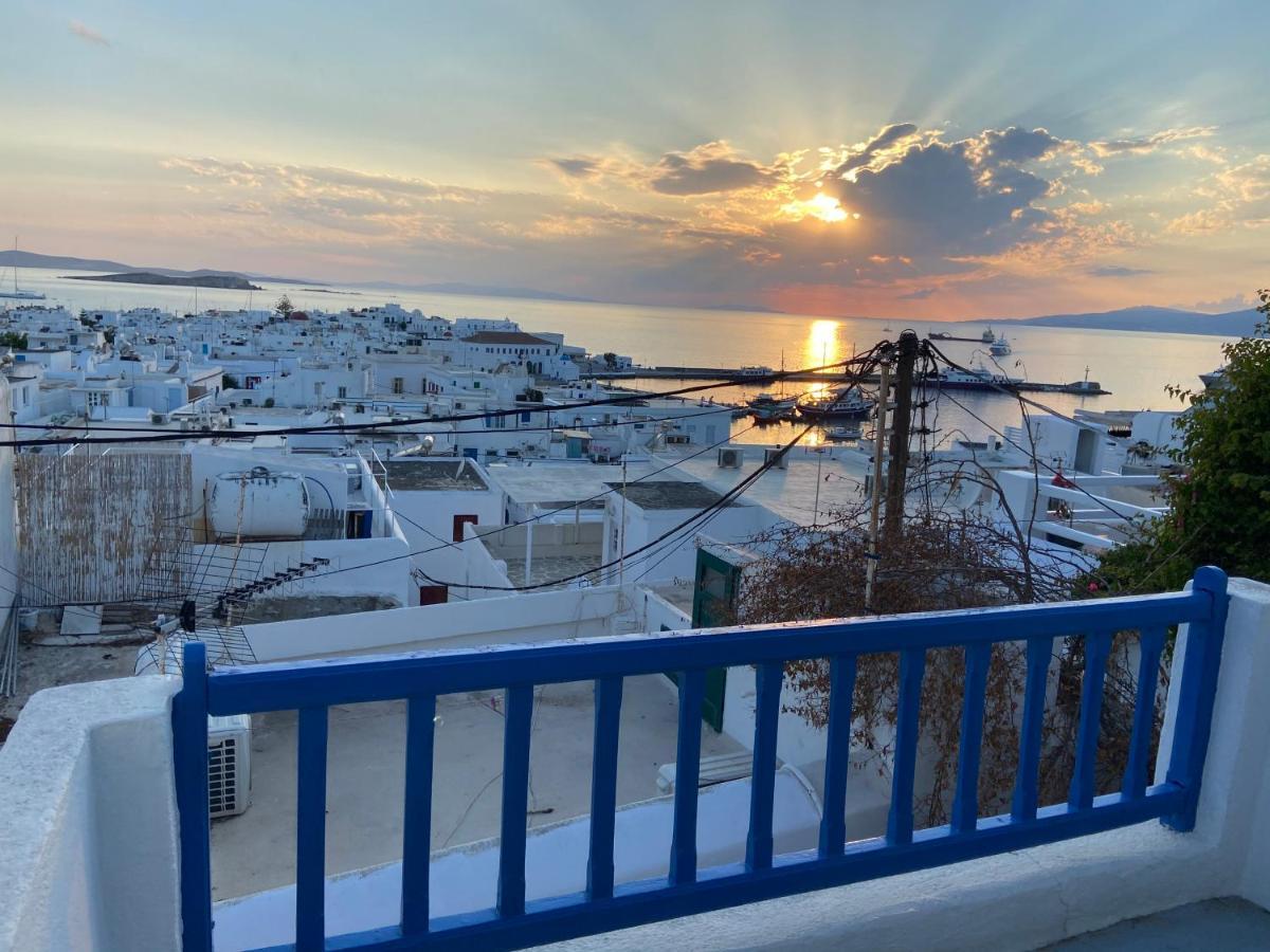 Elenitas Town House With Veranda And Sea View Mykonos Town エクステリア 写真